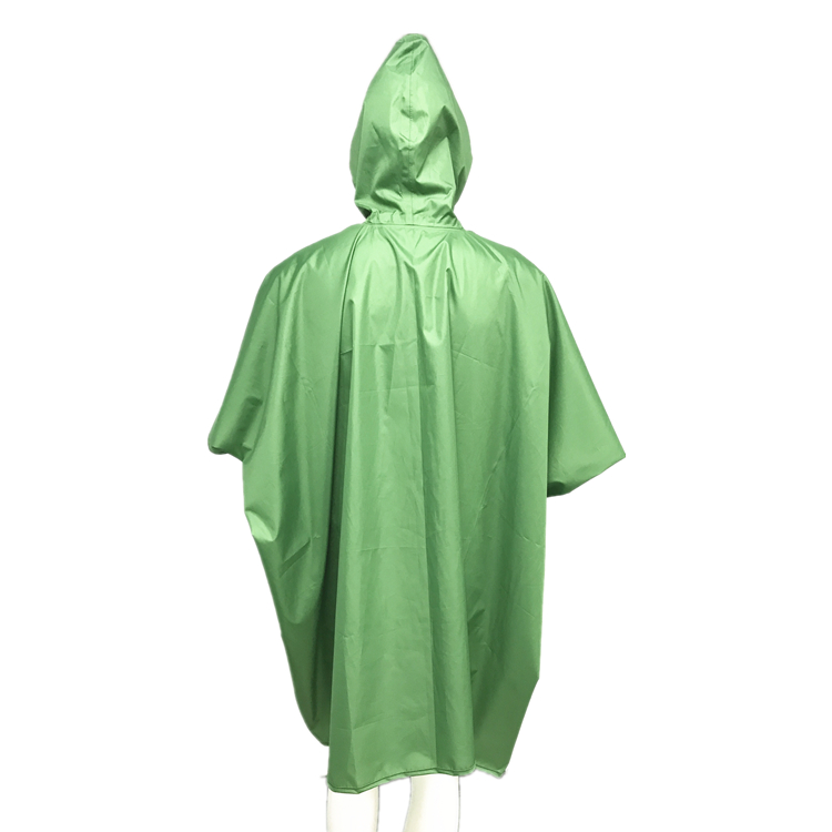 Recycled Bottles Material Eco-friendly Green Raincoat With Short ...